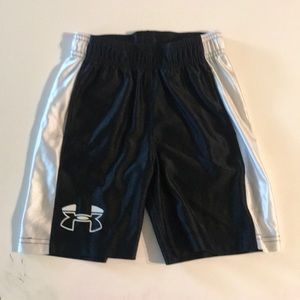 Size 4 Boys Under Amour Shorts Black/White